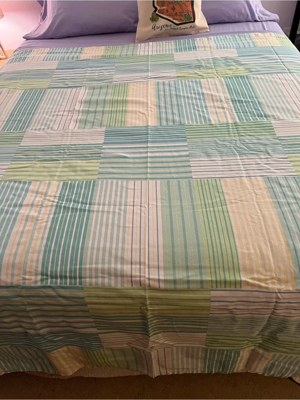 Martha Stewart Striped Patchwork shower curtain.